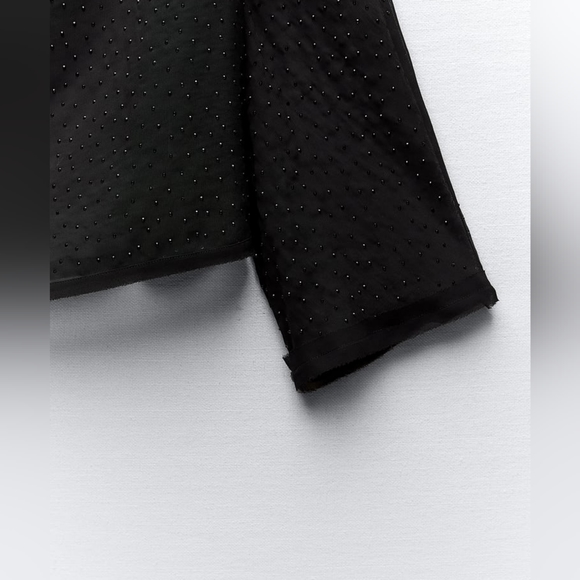 VOLUMINOUS SLEEVE RHINESTONE TOP - Picture 9 of 9